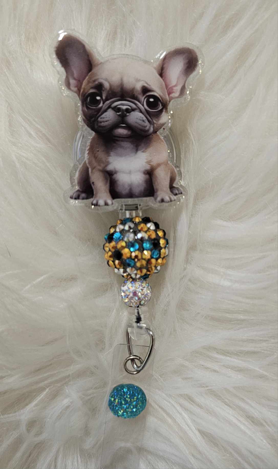 Frenchie Badge Reel