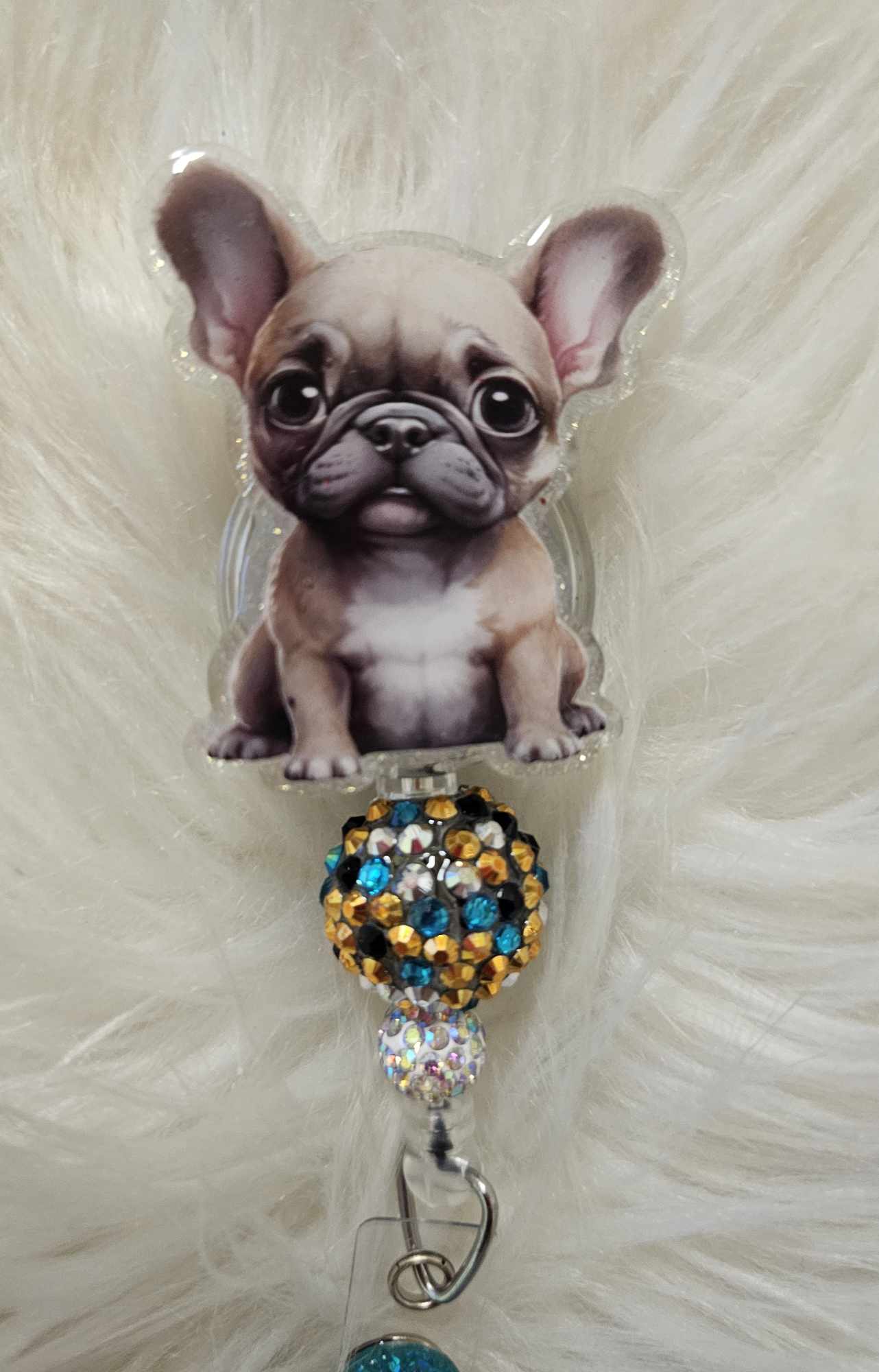 Frenchie Badge Reel