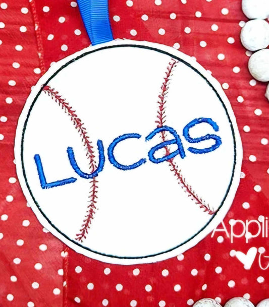 Embroidery Baseball Bag Tag