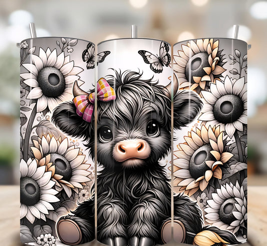 Adorable Hyland Cow Tumbler